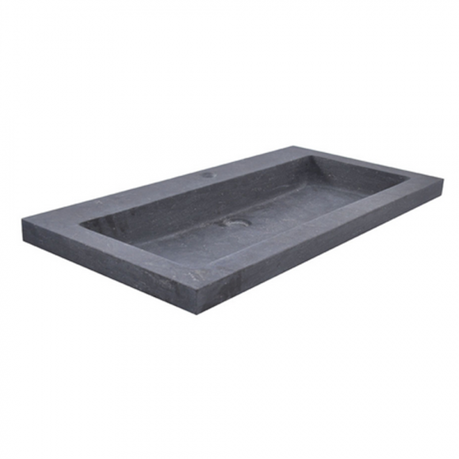 Wiesbaden Raw Wastafel 80cm Hardsteen Gezoet